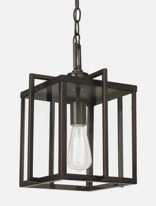 Trans Globe Lighting-10210 ROB-Boxed - One Light Adjustable Pendant   Rubbed Oil Bronze Finish with Clear Glass